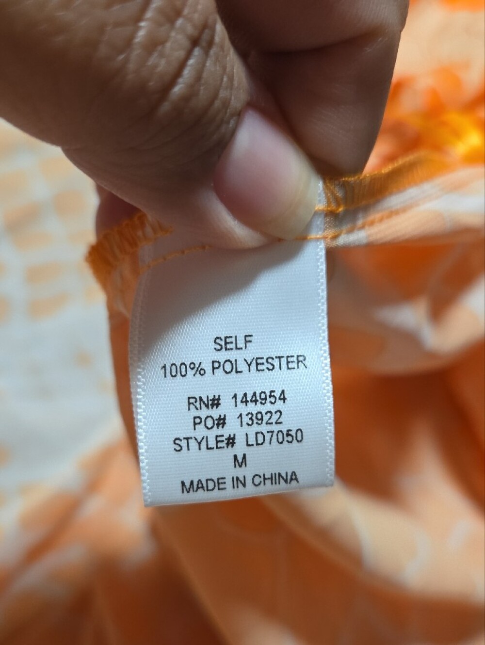 Luxxel Orange and White Halter Maxi with Ring Waist - Picture 7 of 7